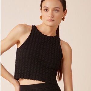 Keepsake The Label Black Aeroplane Cropped Top S